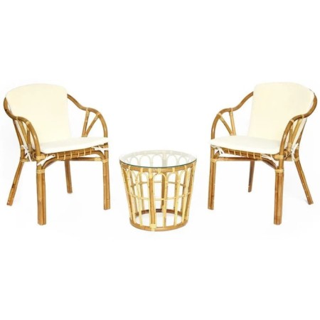 Terrary Akira set with a pillow, armchair 54 x 60 x 78cm, table D46x40cm