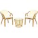 Terrary Akira set with a pillow, armchair 54 x 60 x 78cm, table D46x40cm