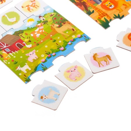Puzzles “Find and collect. Who lives where? ", 28 elements-2