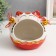 Souvenir Ceramics "Red cat manki-nako with bells" 12.5x16.5x14 cm