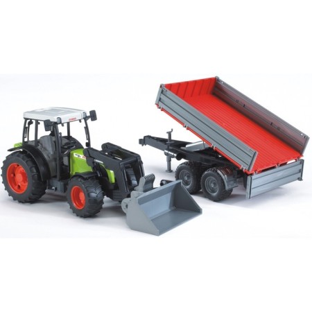 Claas Nectis 267 F Tractor, with a loader and trailer-1
