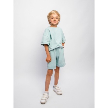 Children's jump (T-shirt, shorts), height 92-98 cm, mint color-4