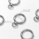 Karabin ring, 39 mm, d = 27/19 mm, thickness - 4 mm, with a mount of 9 × 2.2 mm, 5 pcs, silver color