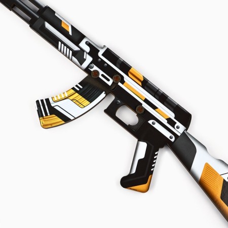 Wooden weapons, children's souvenir "geometry", automatic, 72.3 x 17.7 cm-2