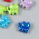 Busina for creativity plastic "Kitty with a bow, glossy mother -of -pearl" mix 1.8x1.9x1 cm
