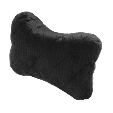 Pillow car bone, on the headrest, velor, black, rhombus, 16x24 cm-2
