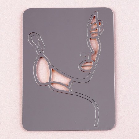 Decoration for the cake "Girl with earring", color gold-1