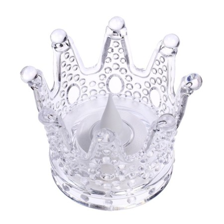 Candle LED "Crown", burning yellow-1