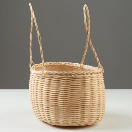 Wicker basket, 22 x 15 x 12/29 cm, rattan-1