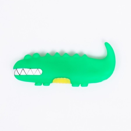Brying toy "crocodile" for dogs, 19 cm, green-2