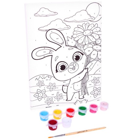 Picture on numbers for children "Stop with flowers", 21 x 15 cm-2