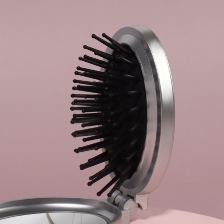 Massage comb “mother -of -pearl”, folding, with a mirror, 5.5 × 8.5 cm, color mix-6