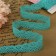 Knitted lace, 25 mm × 2.7 ± 0.5 m, turquoise color