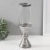 Ceramics candlestick, glass for 1 candle "Poster. Zebra" d = 7.5 cm silver 9.5x9.5x29 cm