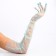 Carnival accessory- transparent gloves, blue color
