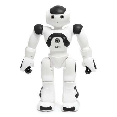Robot radio -controlled "Hunter", light and sound effects, works on the battery, black color is black-1
