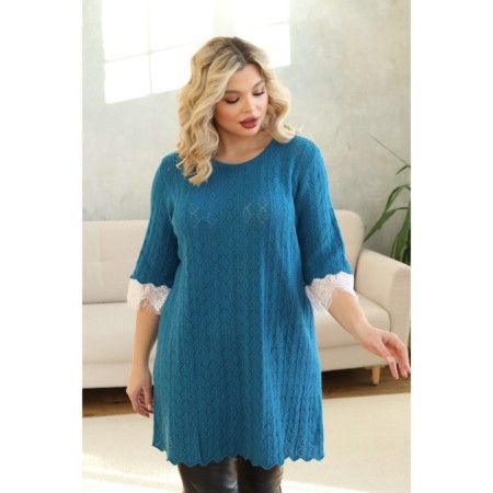 Women's dress, size 56, blue color-5