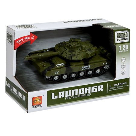 Tank "Army", 1:20, light, sound, inertia, green-3