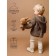 Sweater Children's Knitted Amarobaby Brush, height 68 cm, brown color