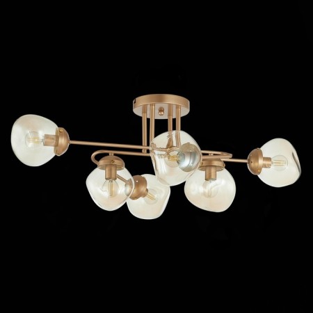 Ceiling EVOLUCE lamp. Sle155702-06. More. 6x40 watts, E14, 80x53x30 cm, golden color-3