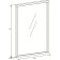 Hinged mirror "Norwood 7", 549 × 32 × 892 mm, chocolate nut color