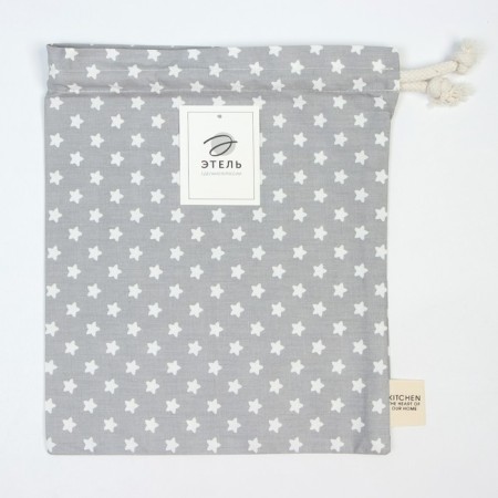 Textile Ethel Bag "Stars" 27x34 cm, 80% HL, 20% PE, satin 110 g/m2-4