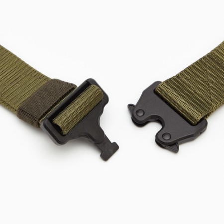 Tactical belt, 120 cm, width 3.7 cm, plastic buckle, khaki-2