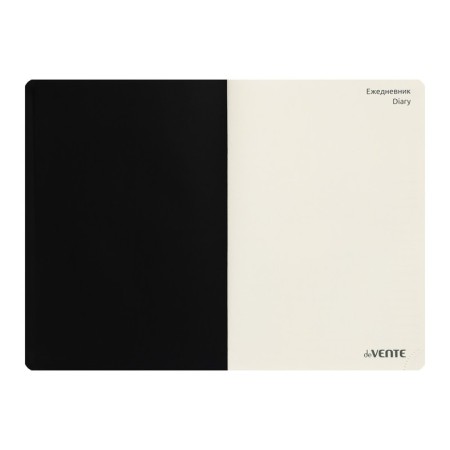Leduced Diary A5, 160 sheets, Devente.klint, firm artificial leather cover with foam rubber, cream block 70 g/m2, black-3