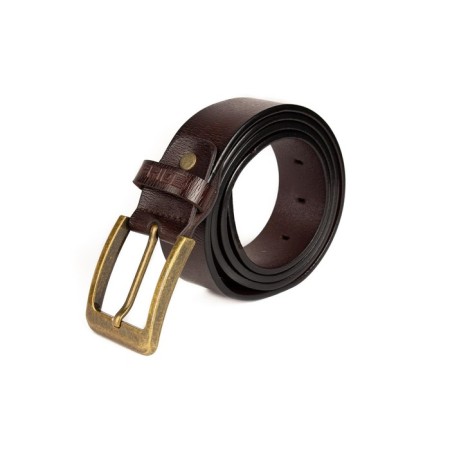 PRIDE belt, nat. skin, dark brown, 115cm-2