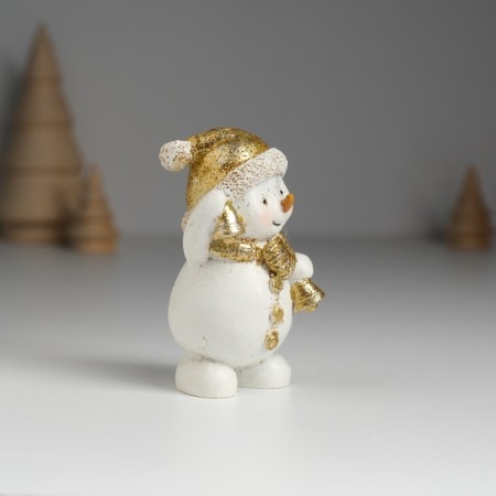 Polystone souvenir "Snowman in the cap and scarf with pink cheeks" MIX 5.6x4.5x7.5 cm-2