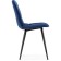 Stool on a metal frame chilli to metal/velor, black/blue 44x50x85 cm