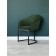 SHELL chair, 56 × 63 × 83 cm, green color, black frame