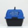 Carriage for animals with a plastic door, 40 x 32 x 26, blue