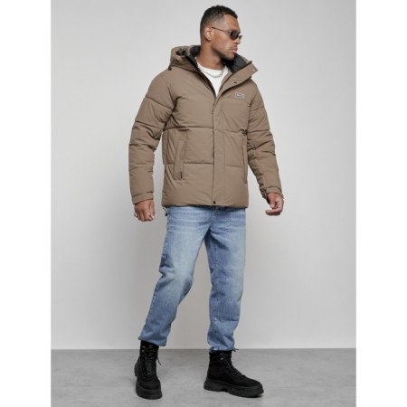 Male winter jacket, size 52, brown color-2