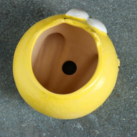 Pot "Girlfriend owl" yellow, 9.5x10x7cm-3