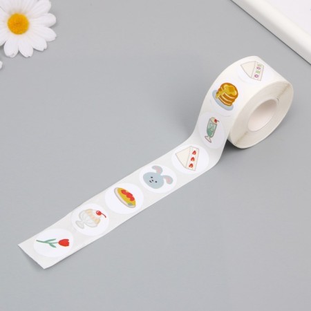 Stick Paper "Bunny and Sweets" d = 2.5 cm 500 pcs in a roll 3x5x5.5 cm-3