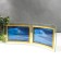 Photo frame Double glass "GT 214/-g" 10x15 cm, horizontal, gold