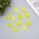Decor for creativity plastic shines in the dark "yellow pebbles" set of 12 pcs