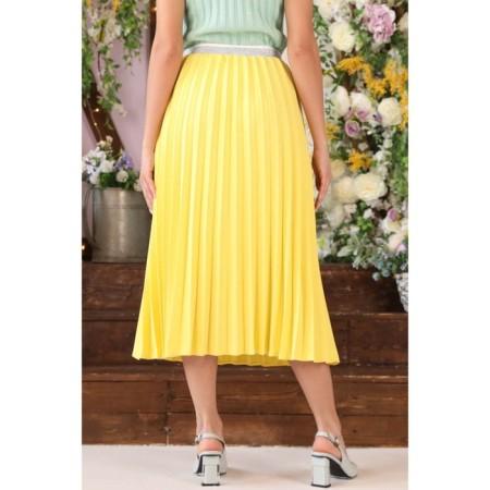 Female skirt, size 50, yellow color-7