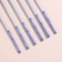 Set of candles in the cake, 6 pieces "Happy", 17 cm, blue with blue