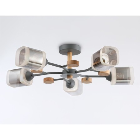 Suspended Ambrella Light, Modern, TR3033233, 5HE27, Gray color, wood-2
