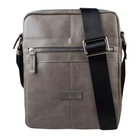 Male bag, lightning department, 1 external pocket, adjustable belt, gray color
