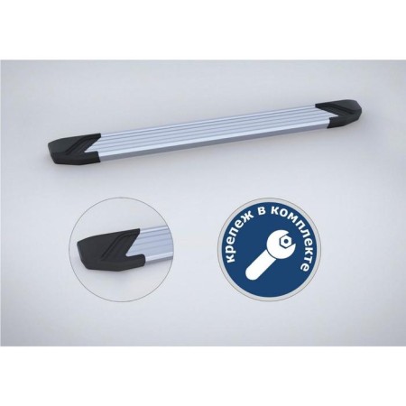 Silver threshold "Silver" Rival, Kia Soul, Kia Seltos 2019-n., With fasteners, f180al.2805.1-2