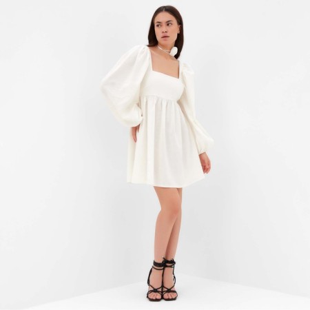 Women's dress with a bow Mist Summer Time, White, p. 44-4