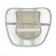 Orthopedic back on the seat with a vertical massager on a seat 38x39 cm, gray