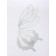 Floristic decor for bouquets, "butterfly wings", silver, 50x56 cm
