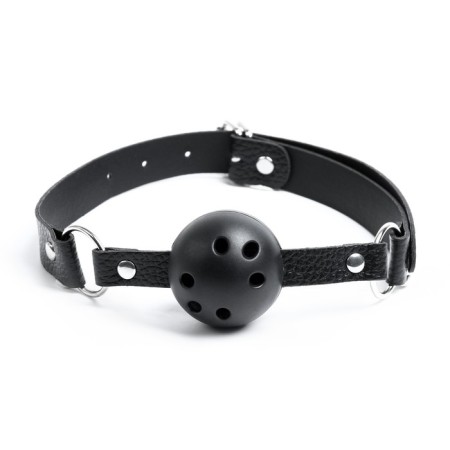 Gag BDSM OKI-HPCs, classic, adjustable belt, PVC, 620 x 45 mm, black-1