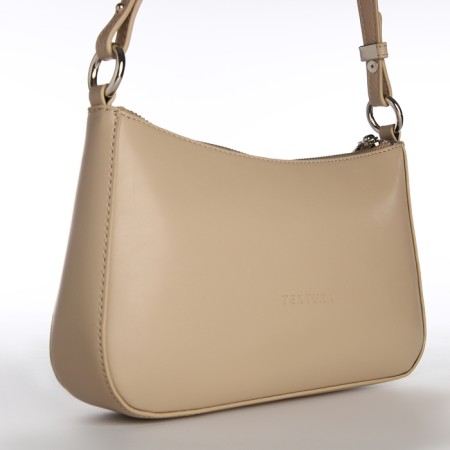 Female bag Textura, small size, beige color-1