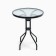 Set of garden furniture: table + 2 stools, textile, black, maximum load 120 kg