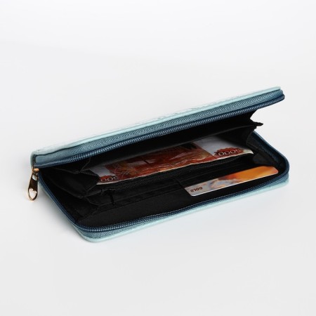 Women's wallet with lightning, blue color-3